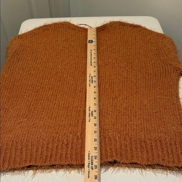 NWOT Free People Slouchy Oversized XS Button CiderBurntOrange Fuzzy Cardigan - Picture 11 of 11